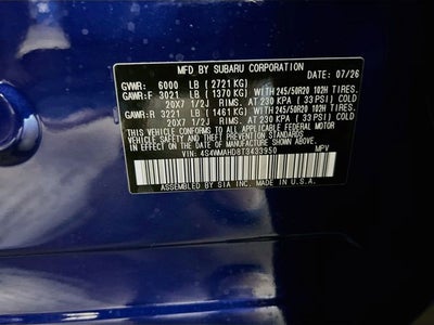 2026 Subaru ASCENT Limited Bronze Edition 7-Passenger