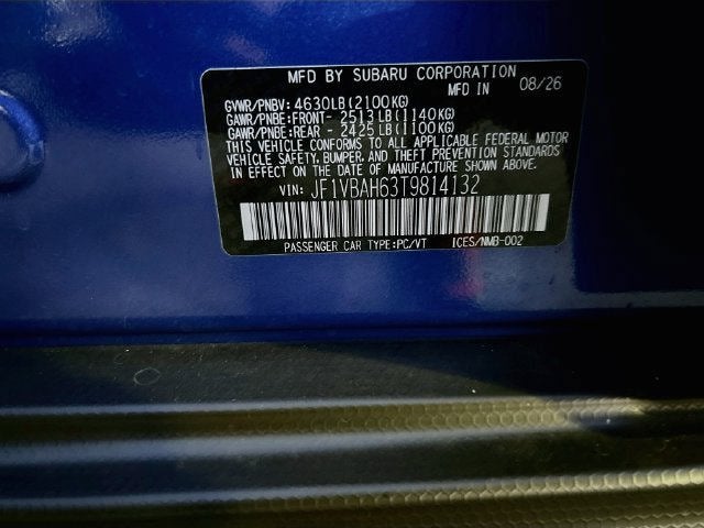 2026 Subaru WRX Premium