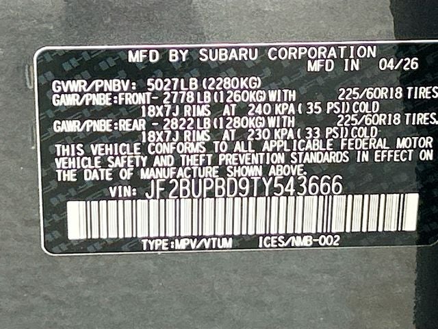 2026 Subaru OUTBACK Premium