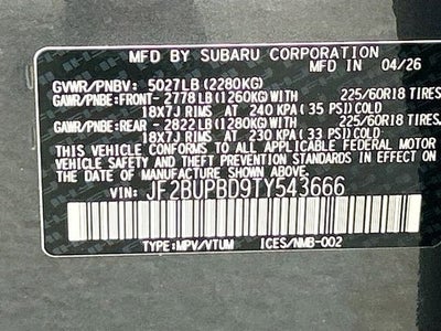 2026 Subaru OUTBACK Premium