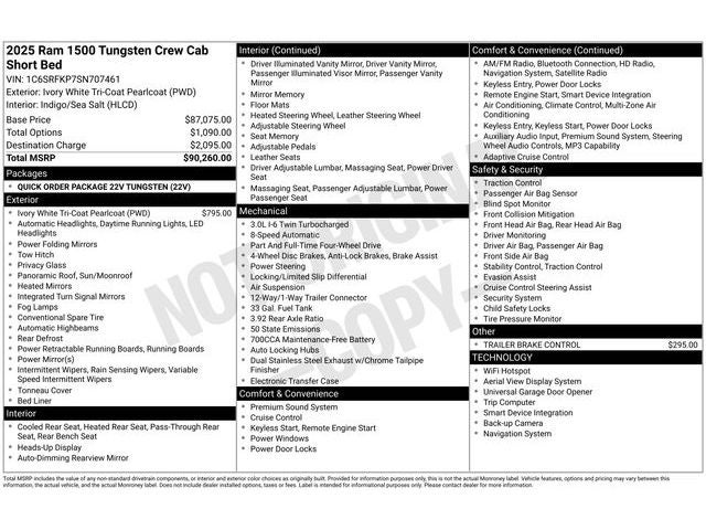2025 RAM 1500 Tungsten