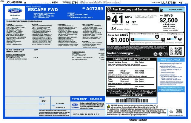 2020 Ford Escape Hybrid Titanium