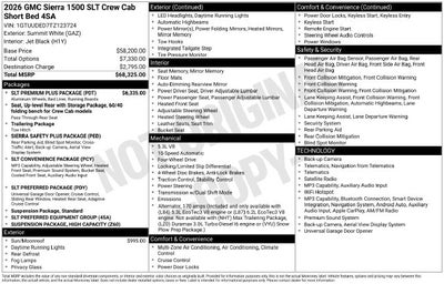 2026 GMC Sierra 1500 SLT