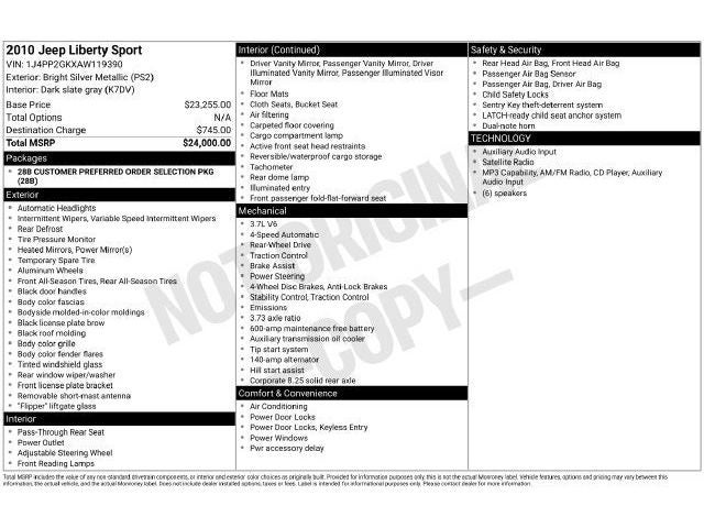 2010 Jeep Liberty Sport