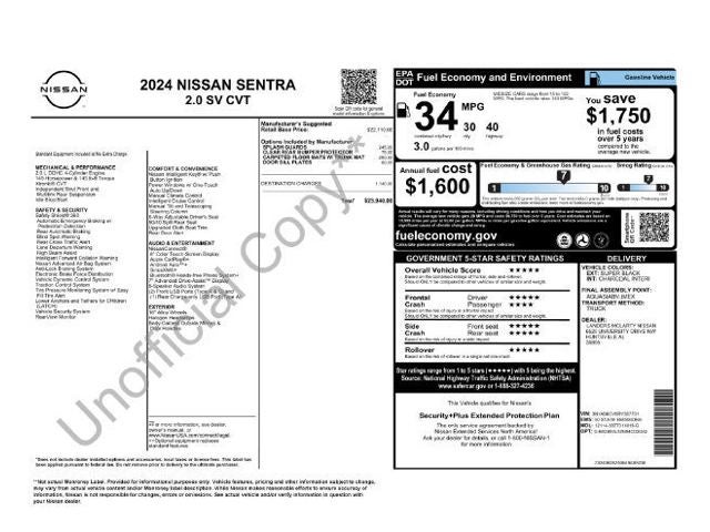 2024 Nissan Sentra SV