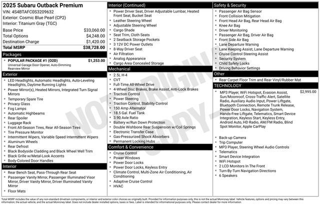2025 Subaru Outback Premium