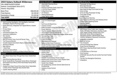2023 Subaru Outback Wilderness