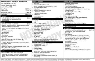 2026 Subaru Crosstrek Wilderness