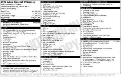 2025 Subaru Crosstrek Wilderness