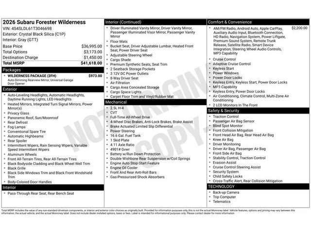 2026 Subaru Forester Wilderness
