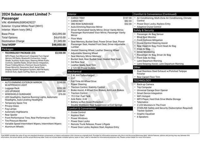 2024 Subaru Ascent Limited