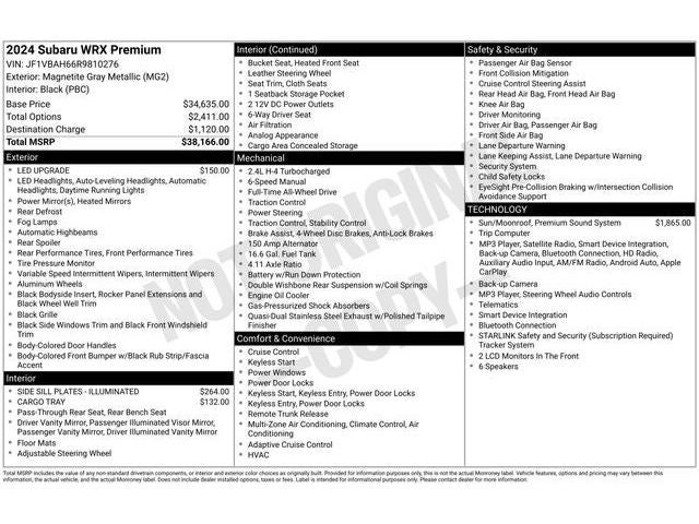 2024 Subaru WRX Premium