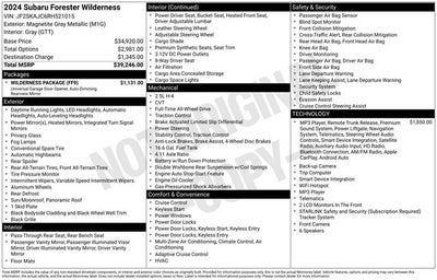 2024 Subaru Forester Wilderness