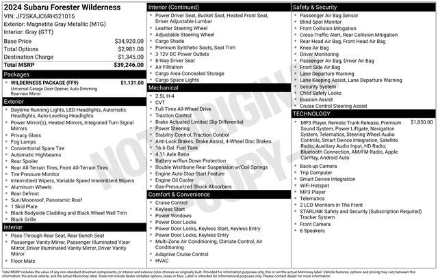 2024 Subaru Forester Wilderness