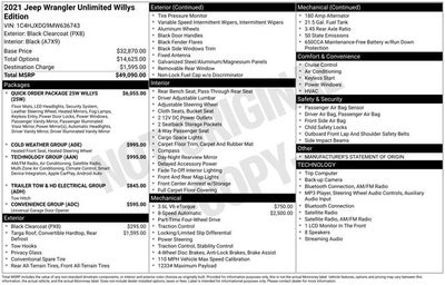 2021 Jeep Wrangler Unlimited Willys