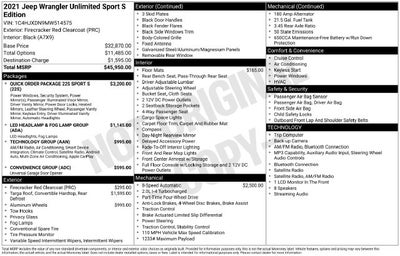 2021 Jeep Wrangler Unlimited Sport S
