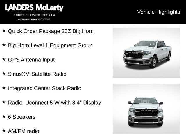 2026 RAM 1500 Big Horn/Lone Star