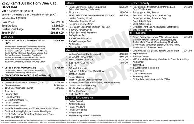 2023 RAM 1500 Big Horn/Lone Star