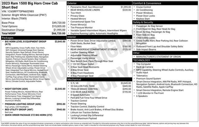 2023 RAM 1500 Big Horn/Lone Star