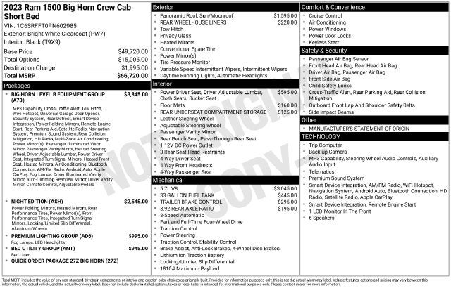 2023 RAM 1500 Big Horn/Lone Star