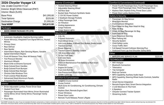2026 Chrysler Voyager LX