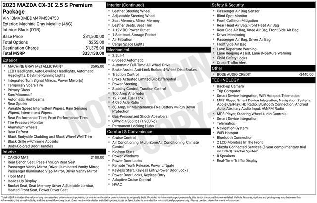 2023 Mazda Mazda CX-30 2.5 S Premium Package