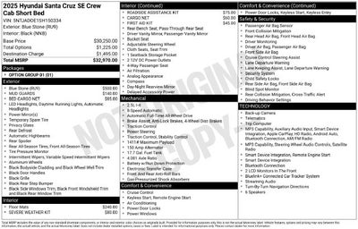 2025 Hyundai Santa Cruz SE
