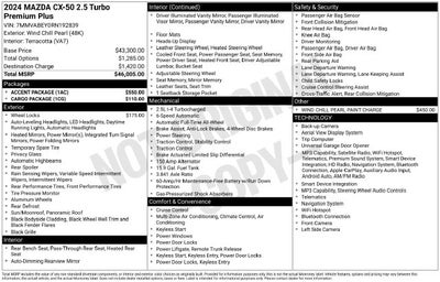 2024 Mazda Mazda CX-50 2.5 Turbo Premium Plus Package