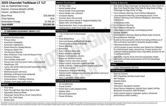2025 Chevrolet TrailBlazer LT